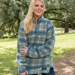 Andover Plaid Sherpa Pullover