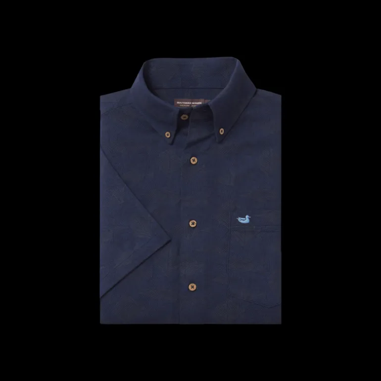 Atoll Woven Shirt - Geometric Fish
