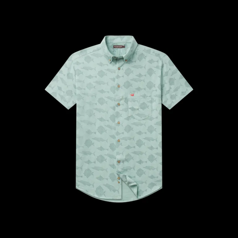 Atoll Woven Shirt - Geometric Fish