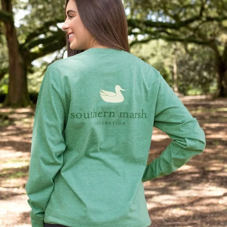 Authentic Heathered Tee - Long Sleeve