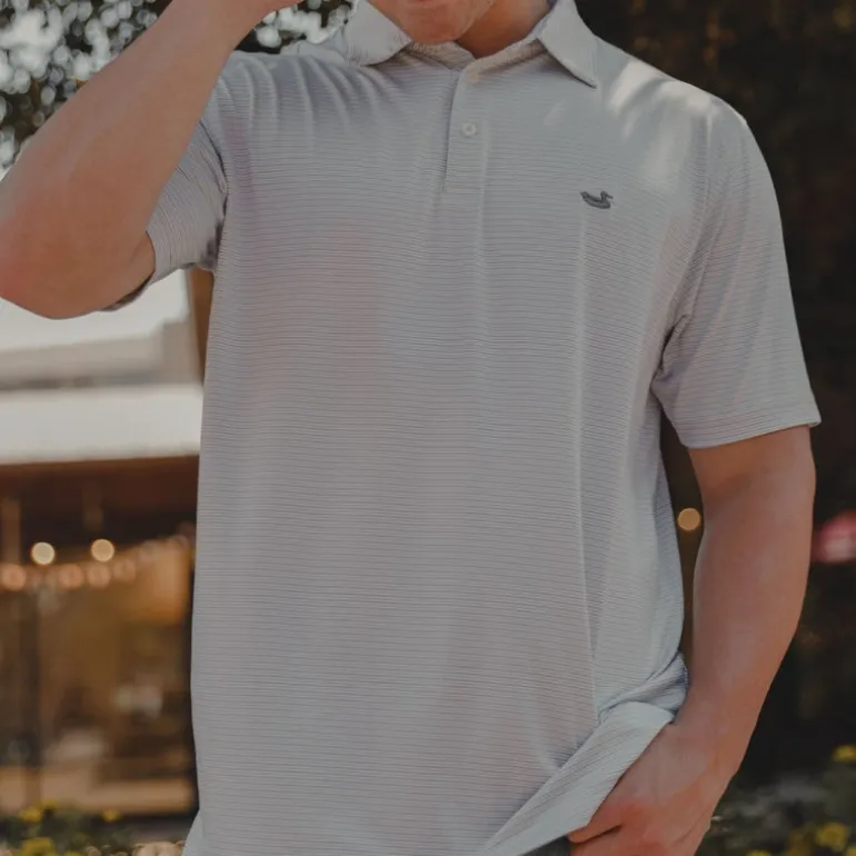 Bermuda Performance Polo - Clearwater Stripe