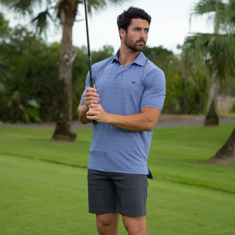 Bermuda Performance Polo - Naples Stripe