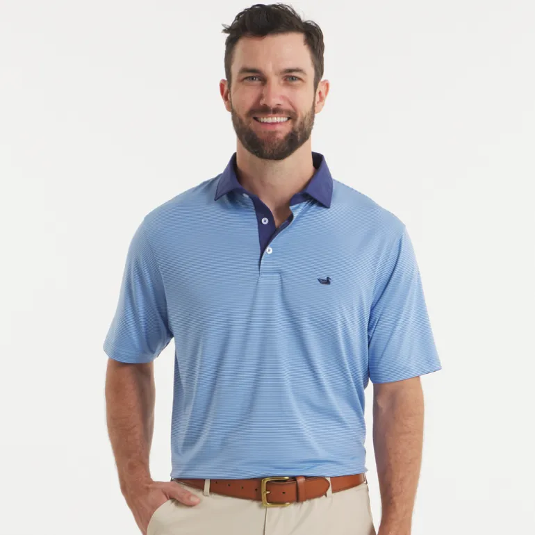 Bermuda Performance Polo - Hampton Stripe