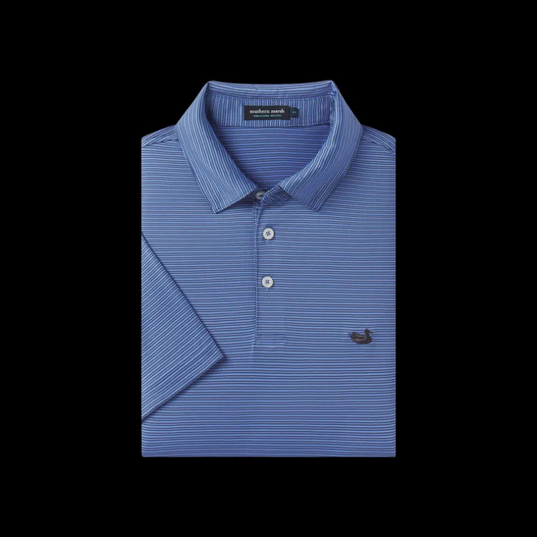 Bermuda Performance Polo - Clearwater Stripe