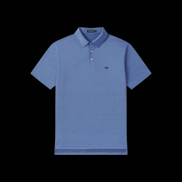 Bermuda Performance Polo - Clearwater Stripe