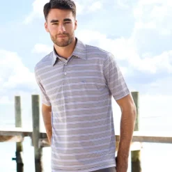 Bermuda Performance Polo - Pensacola Stripe