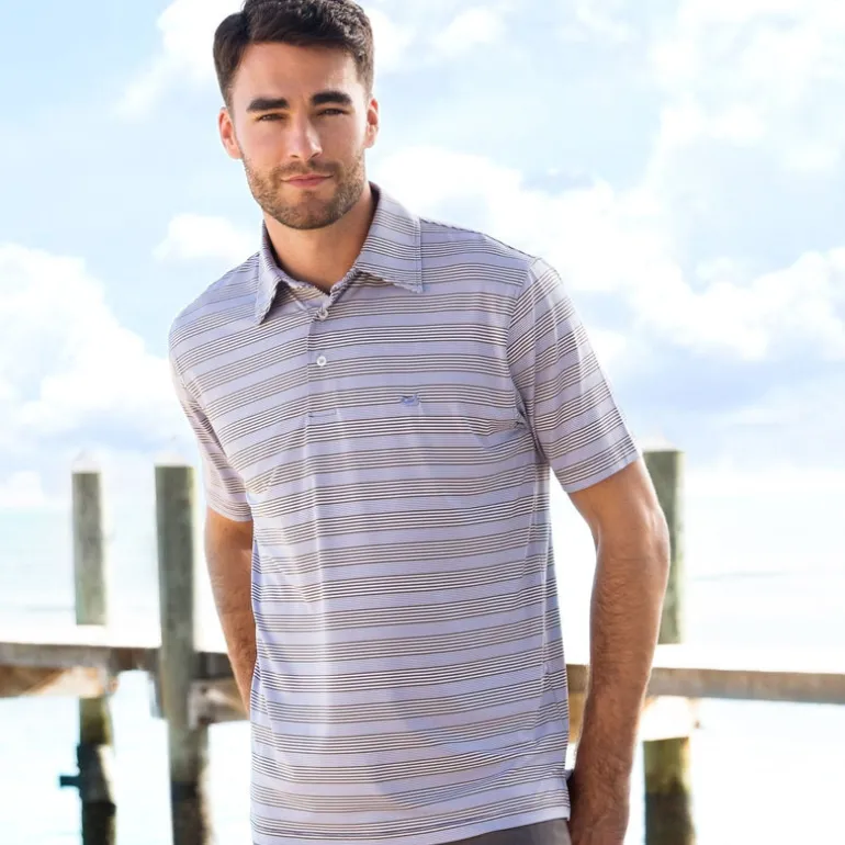 Bermuda Performance Polo - Pensacola Stripe