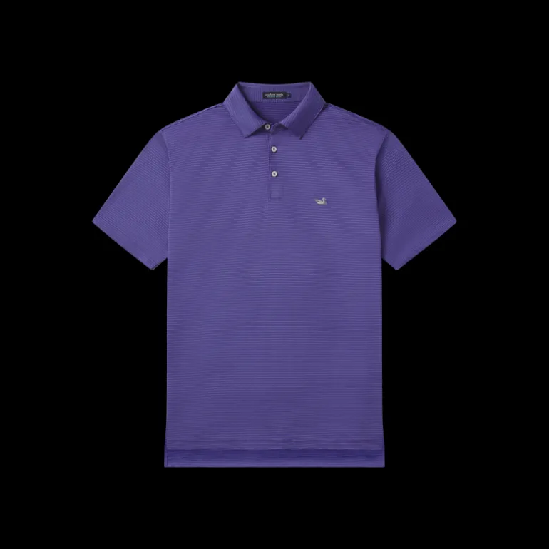 Bermuda Performance Polo - Clearwater Stripe