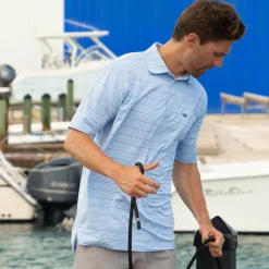 Bermuda Performance Polo - Chenier Stripe