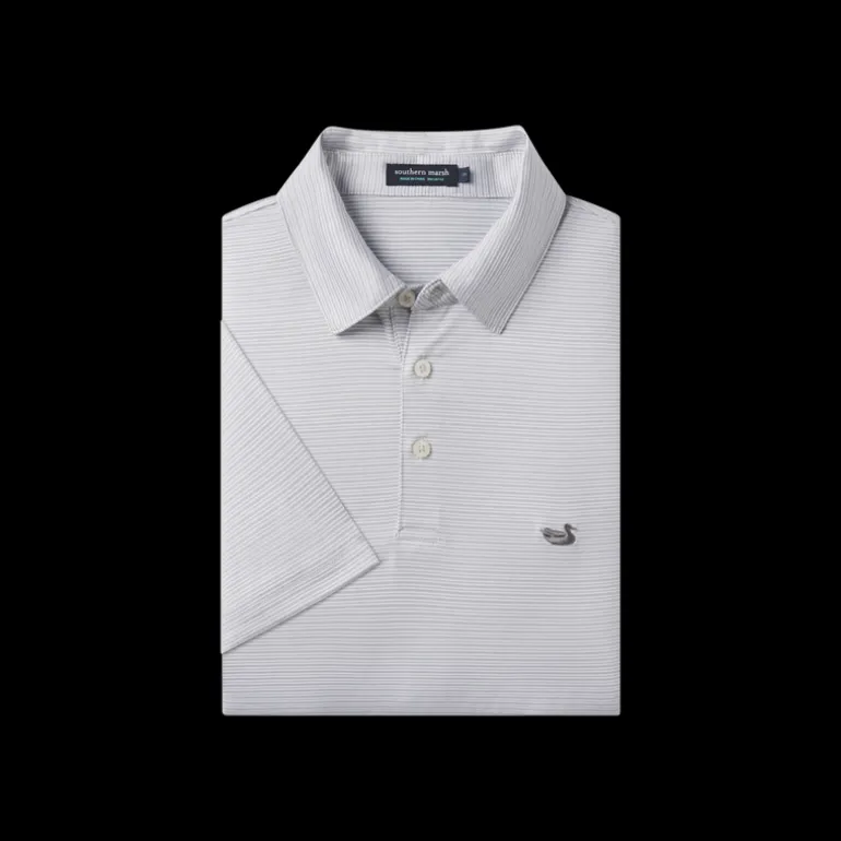 Bermuda Performance Polo - Clearwater Stripe