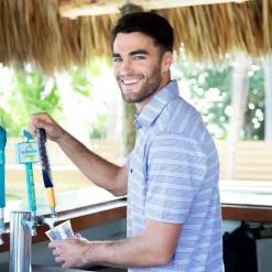 Bermuda Performance Polo - Pensacola Stripe