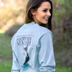 Blue Marlin Fishing Tee - Long Sleeve