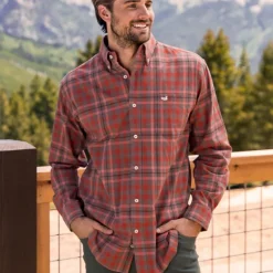 Boundary Washed Plaid Dress Shirt