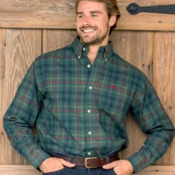 Boundary Washed Plaid Dress Shirt