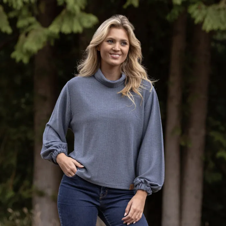 Carolina Cozy Knit Funnel Neck Sweater