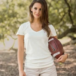 Caroline V-Neck Tee - Cotton