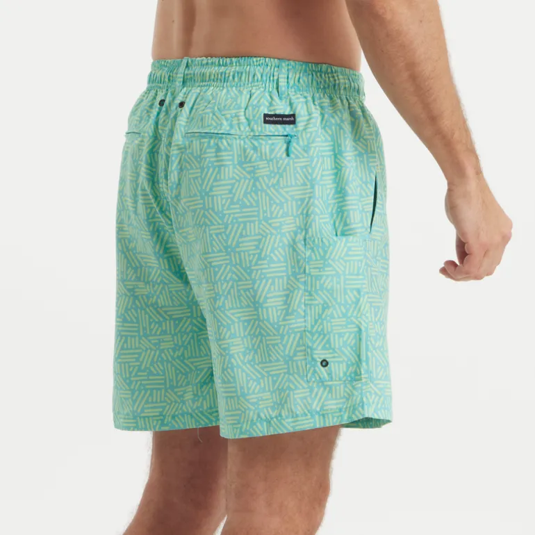 Dockside Swim Trunk - Dots & Lines