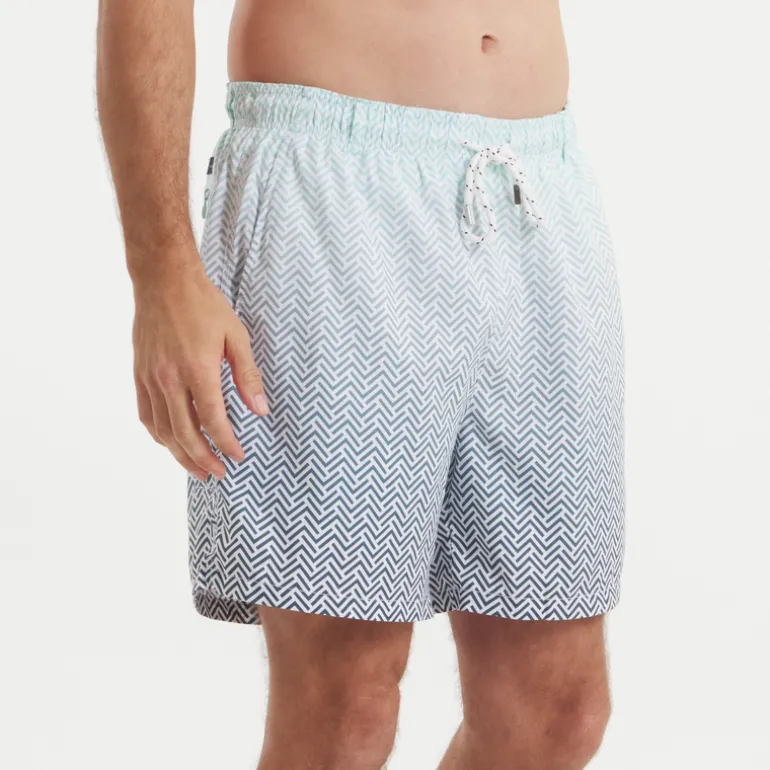 Dockside Swim Trunk - Herringbone Fade