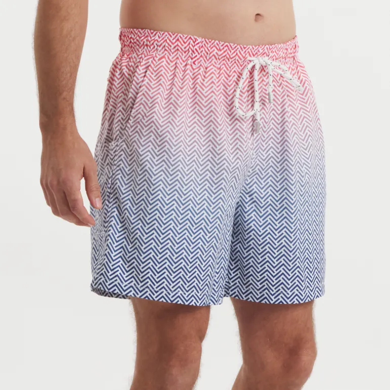 Dockside Swim Trunk - Herringbone Fade