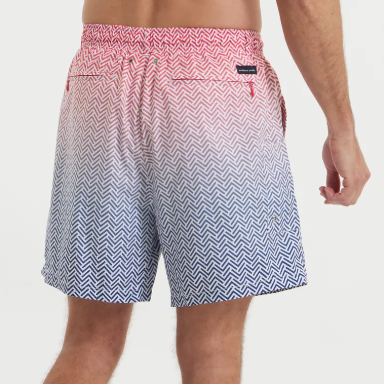 Dockside Swim Trunk - Herringbone Fade