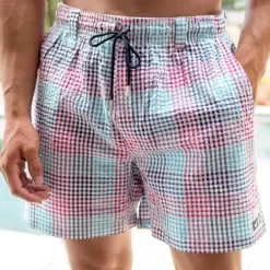 Dockside Swim Trunk - Seersucker Gingham