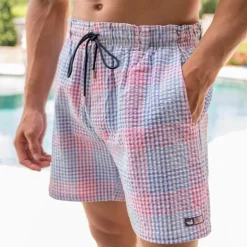 Dockside Swim Trunk - Seersucker Gingham