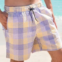 Dockside Swim Trunk - Seersucker Gingham