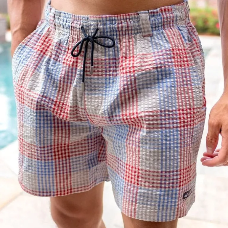 Dockside Swim Trunk - Seersucker Gingham