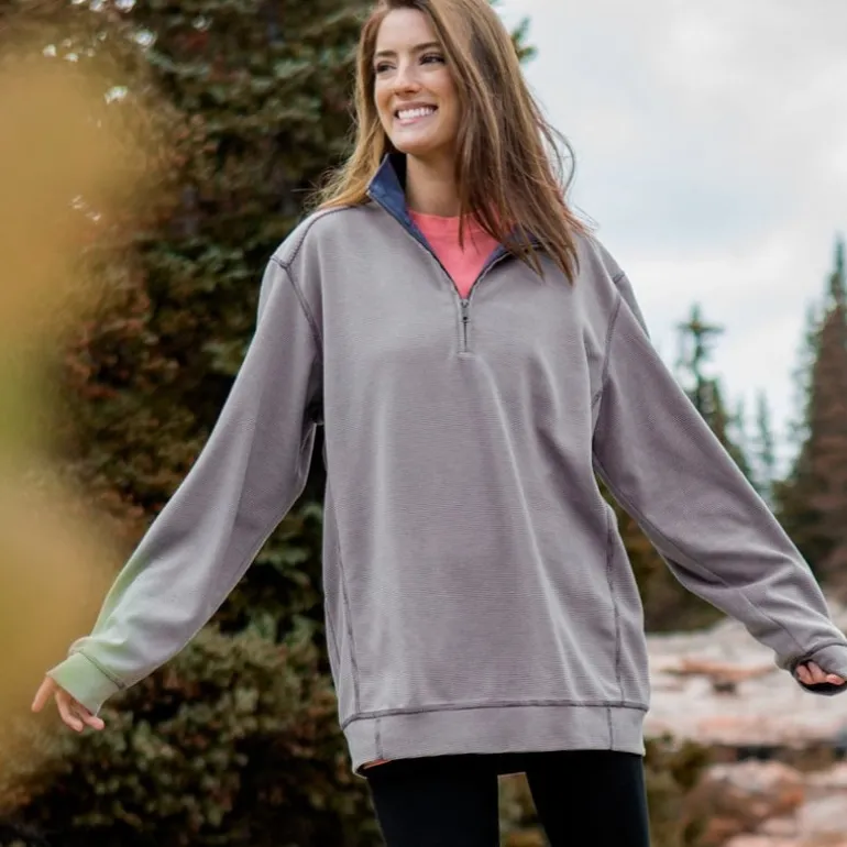 DownpourDRY Striped Stretch Pullover