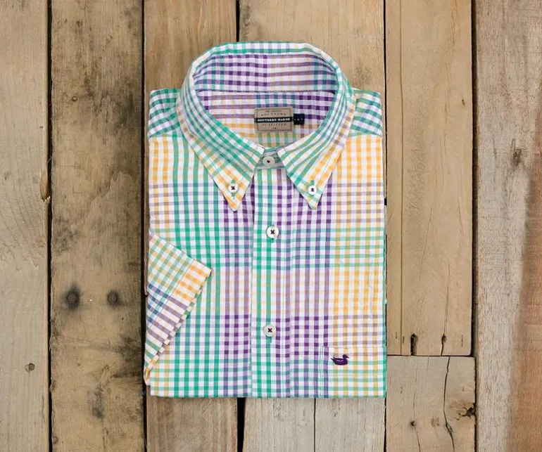 Everett Gingham Dress Shirt - Short Sleeve