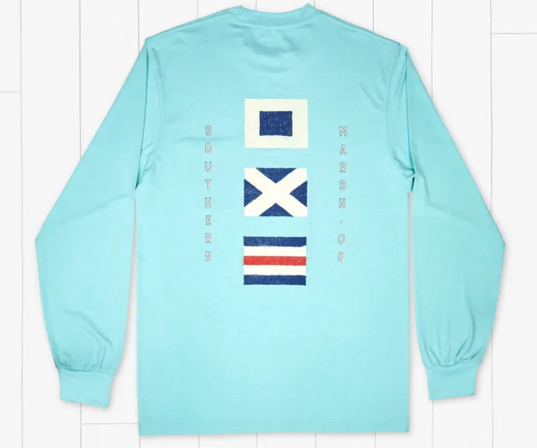 FieldTec™ Heathered Performance Tee - Flags - Long Sleeve