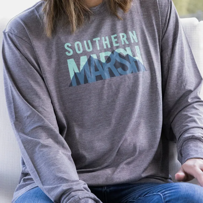 FieldTec™ Heathered Performance Tee - Marsh Mountains - Long Sleeve