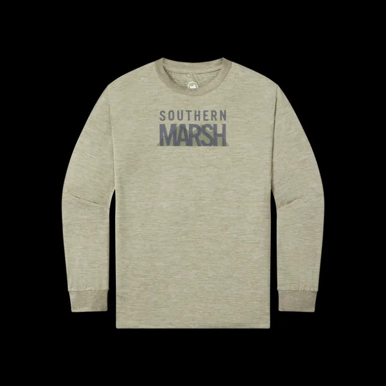 FieldTec™ Heathered Performance Tee - Marsh Mountains - Long Sleeve