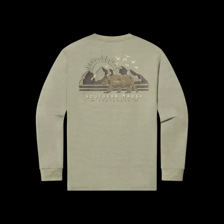 FieldTec™ Heathered Performance Tee - Bear - Long Sleeve