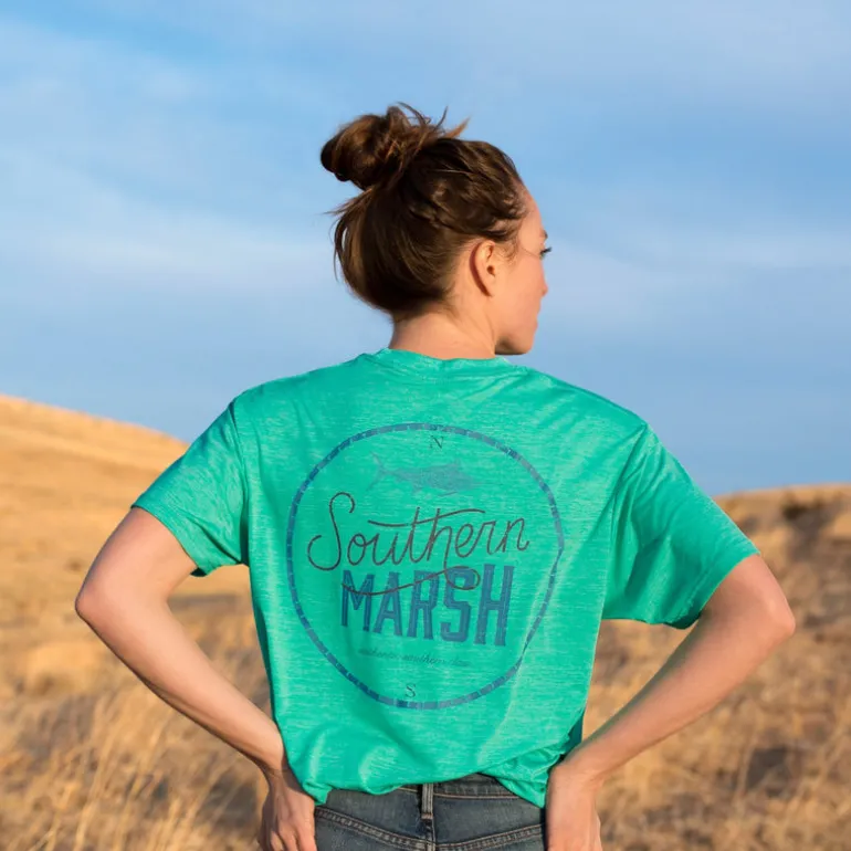FieldTec™ Heathered Performance Tee - Marlin Time