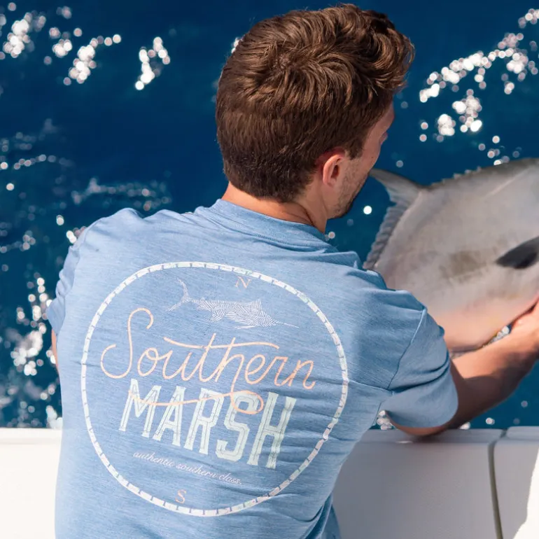 FieldTec™ Heathered Performance Tee - Marlin Time