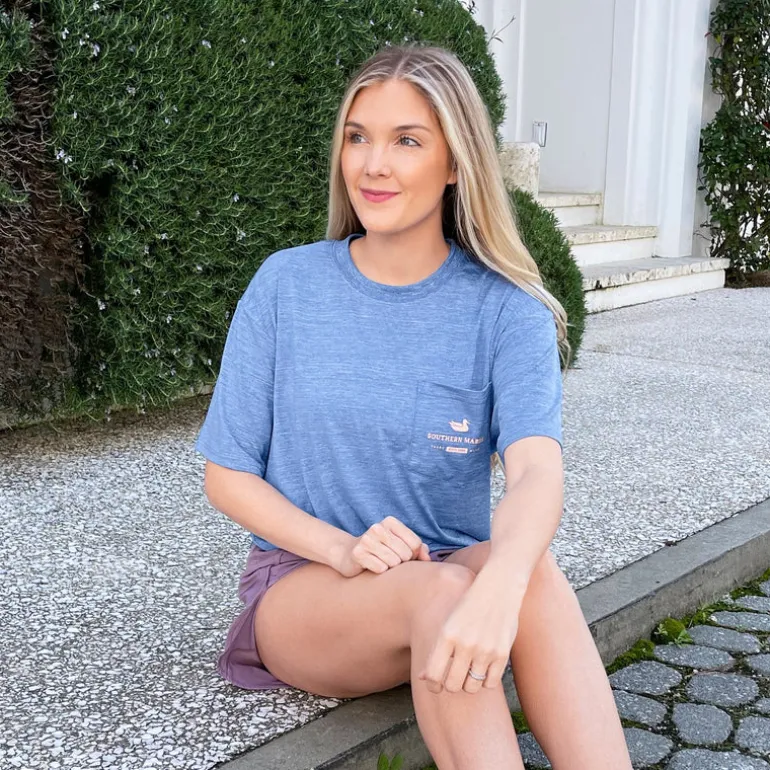 FieldTec™ Heathered Performance Tee - Marlin Time