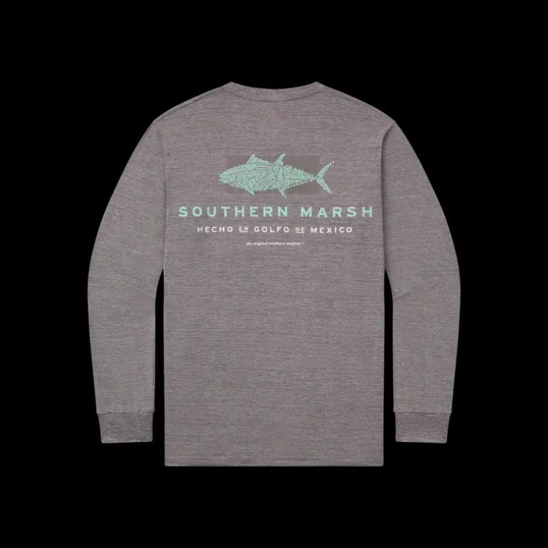 FieldTec™ Heathered Tee - Made in the Gulf - Tuna - Long Sleeve