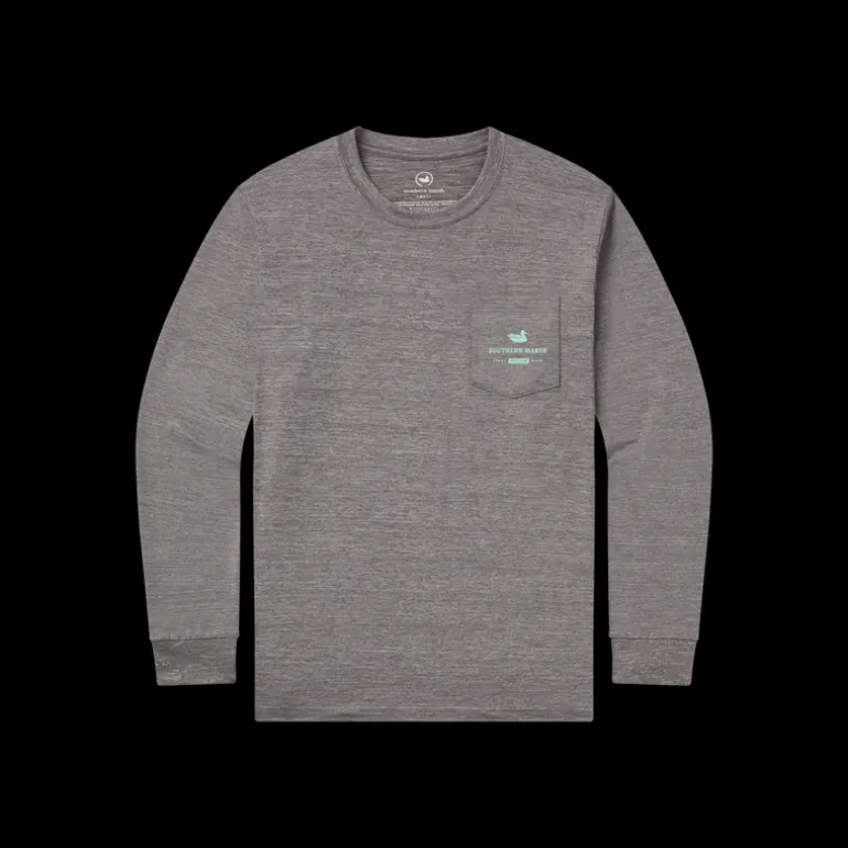 FieldTec™ Heathered Tee - Made in the Gulf - Tuna - Long Sleeve