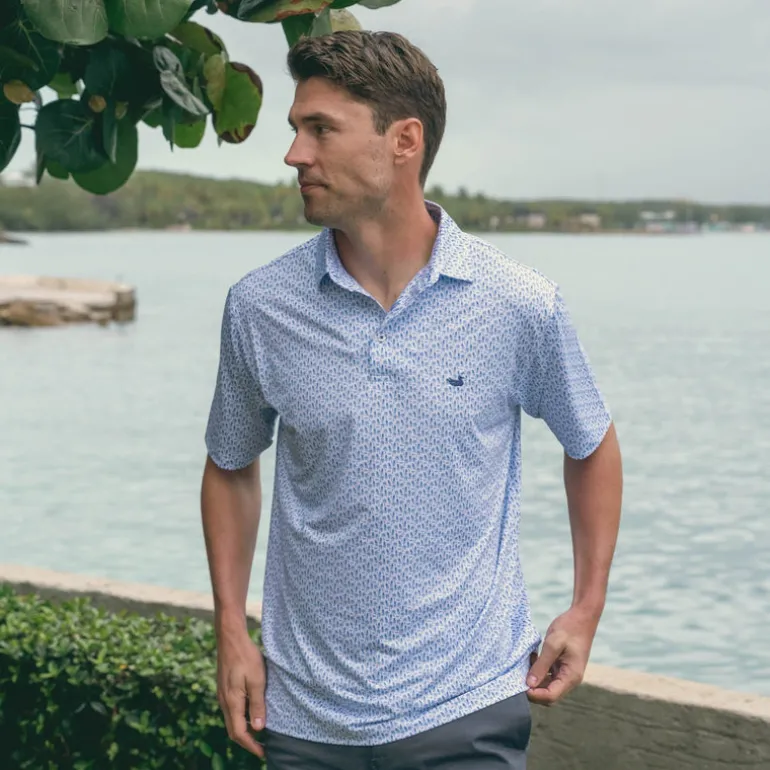 Flyline Performance Polo - Palm & Pineapples