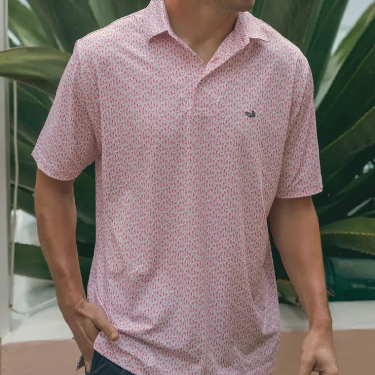 Flyline Performance Polo - Palm & Pineapples