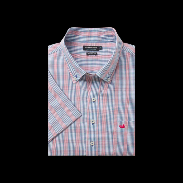 Franklin Performance Gingham Dress Shirt - Short Sleeve