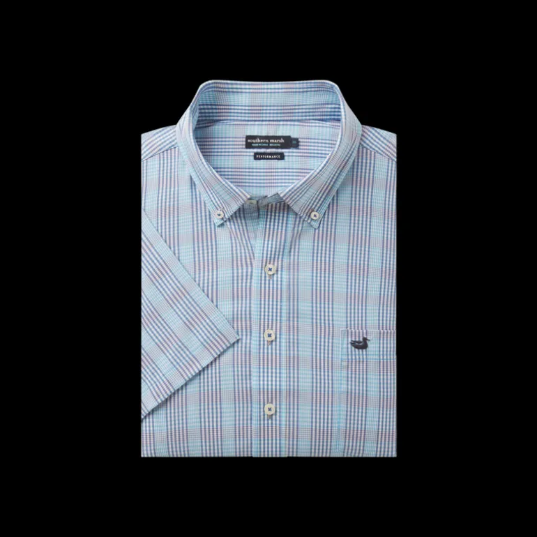 Franklin Performance Gingham Dress Shirt - Short Sleeve