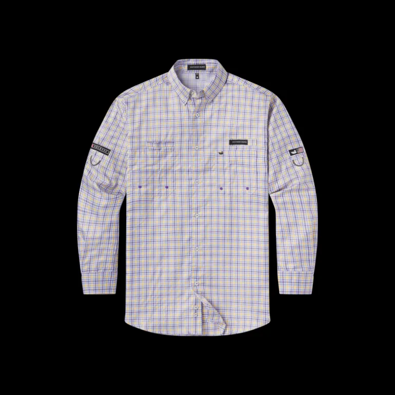 Harbor Cay Fishing Shirt - Abaco Grid