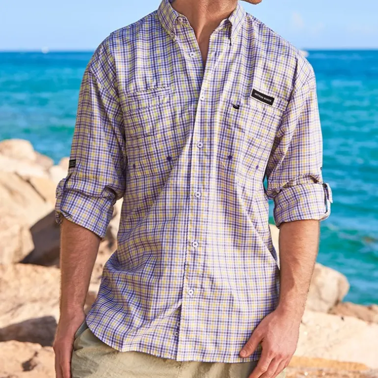 Harbor Cay Fishing Shirt - Abaco Grid