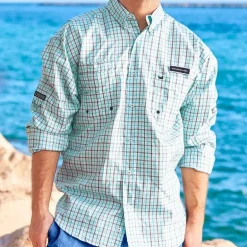 Harbor Cay Fishing Shirt - Abaco Grid