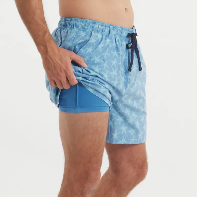 Harbor Stretch Lined Seawash™ Trunk - Starfish