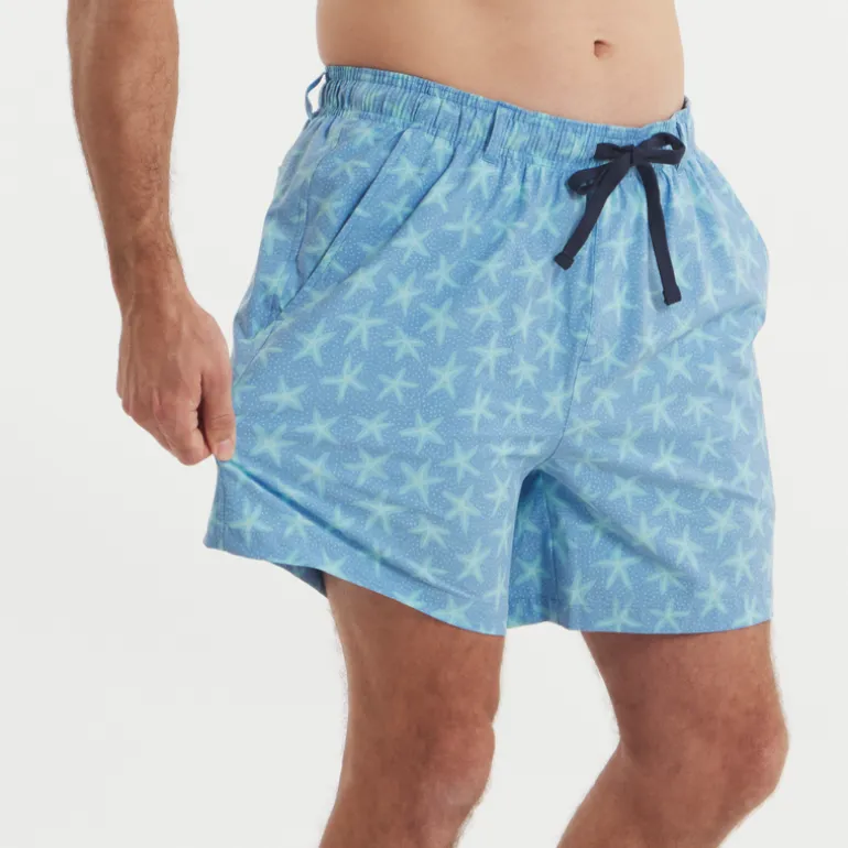 Harbor Stretch Lined Seawash™ Trunk - Starfish