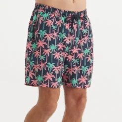 Harbor Swim Trunk - Neon Palms