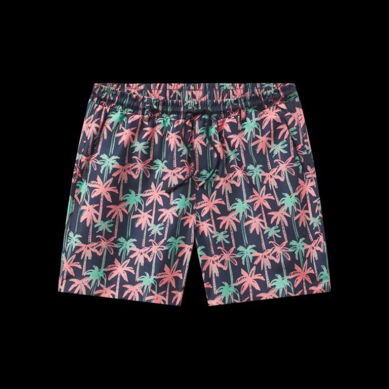 Harbor Swim Trunk - Neon Palms